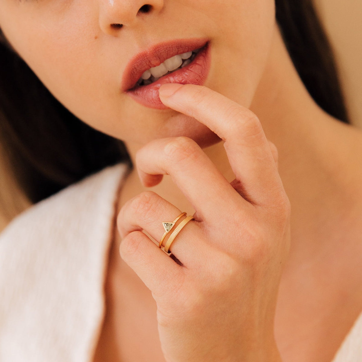 Jaida peridot duo ring