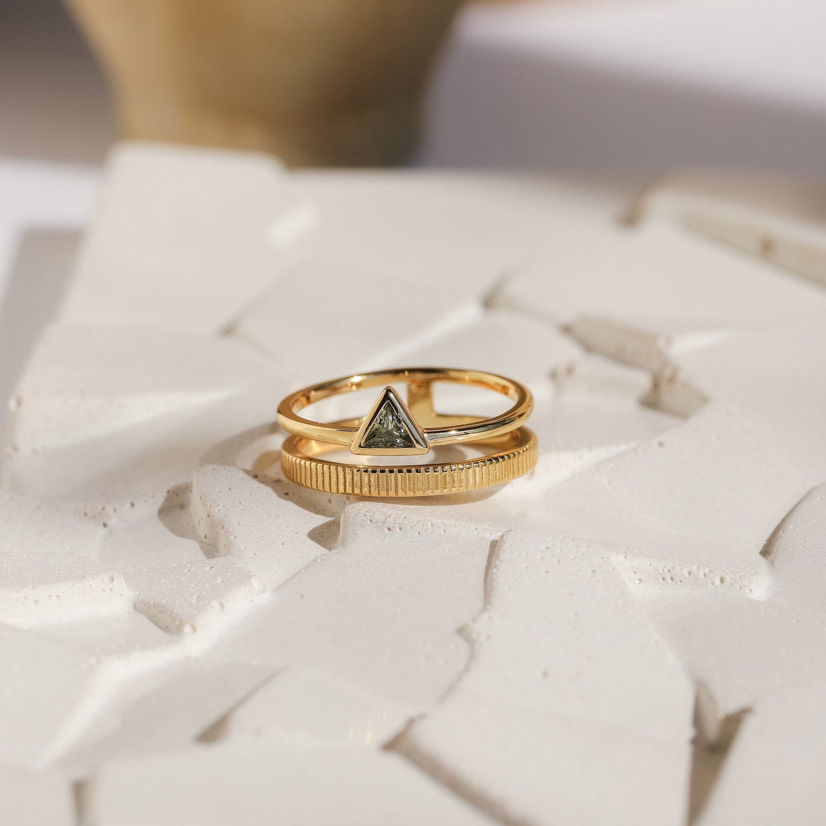 Jaida peridot duo ring