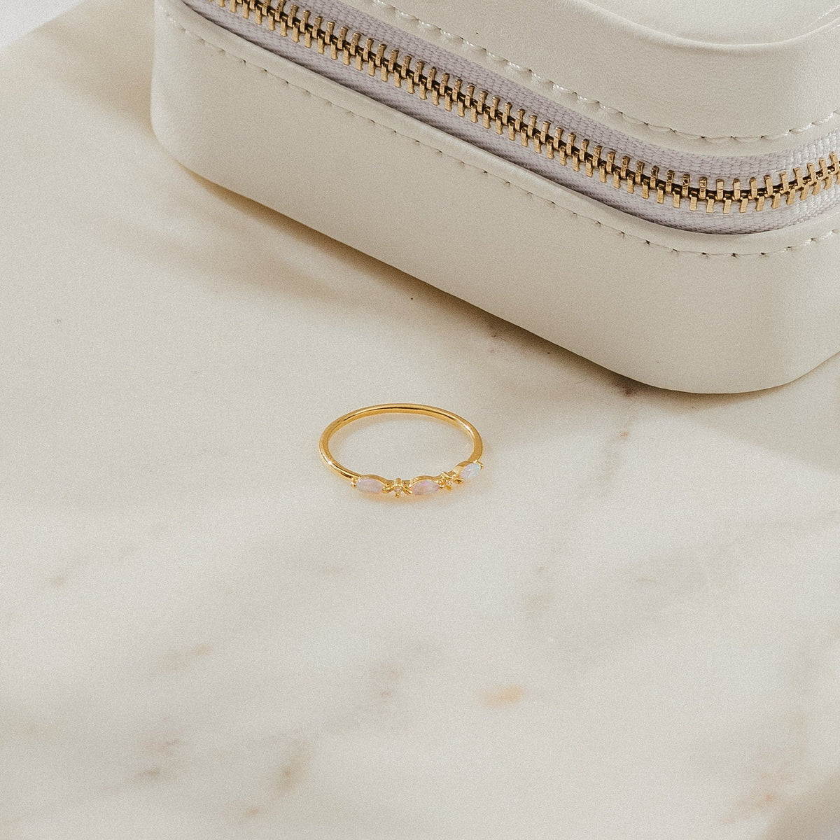 Alessia trio opal ring