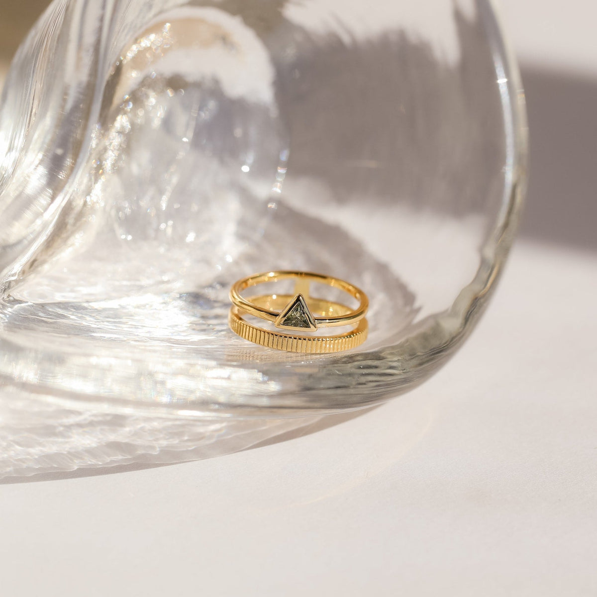 Jaida peridot duo ring