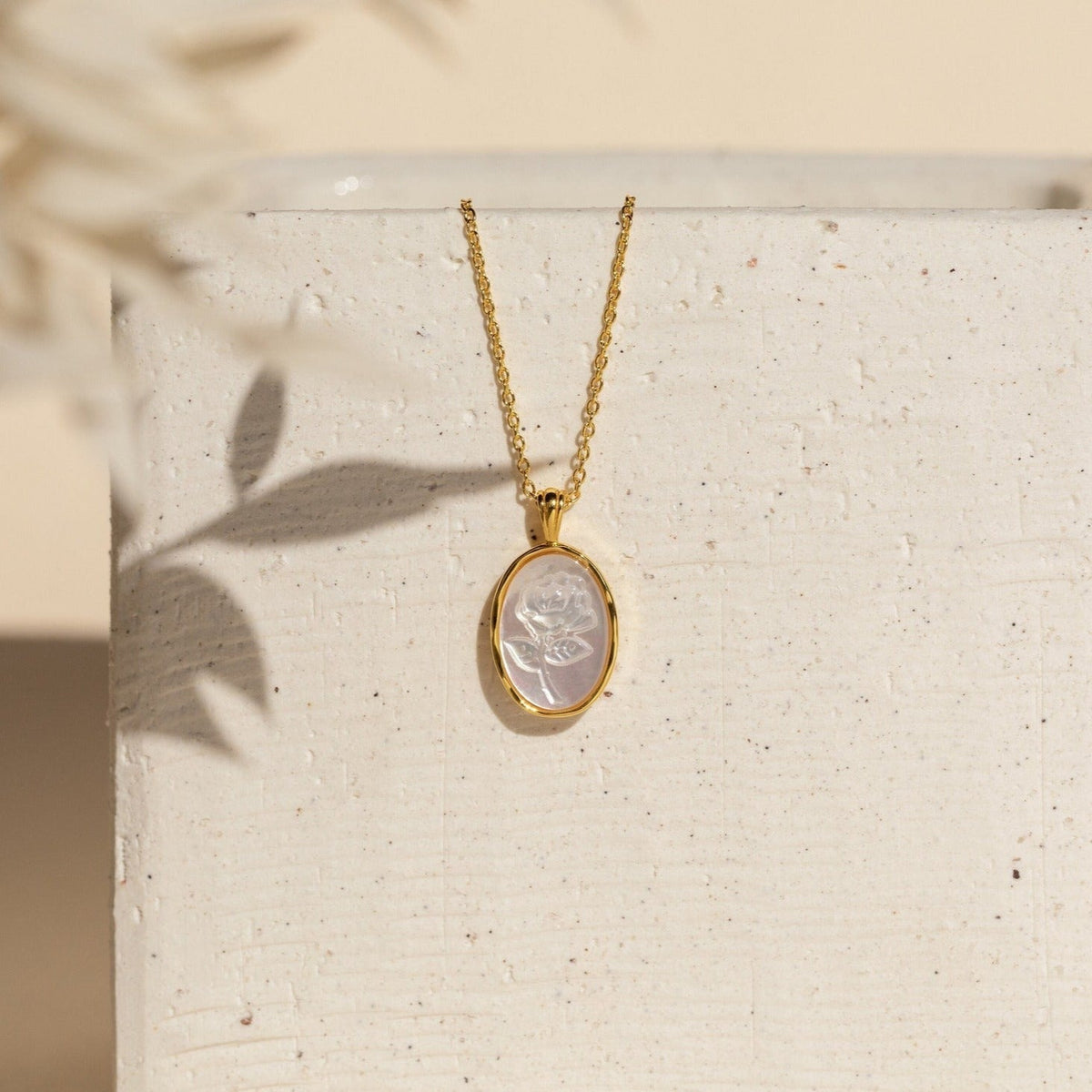 Vintage rose necklace