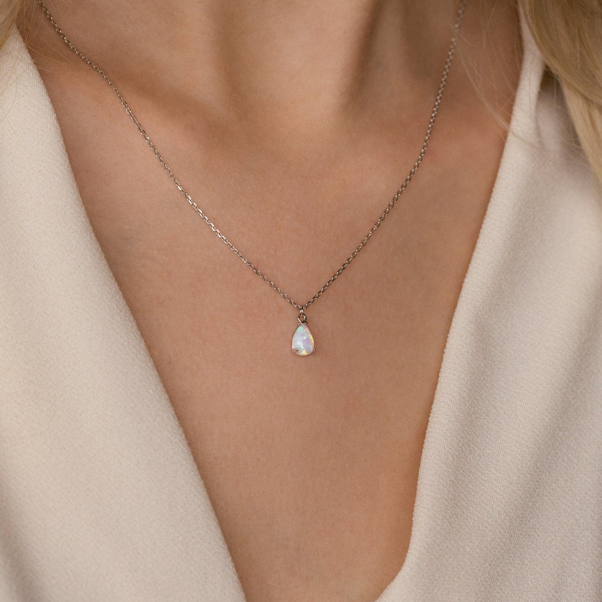 Tabitha opal drop necklace