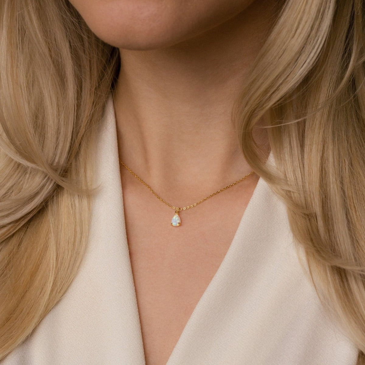Tabitha opal drop necklace