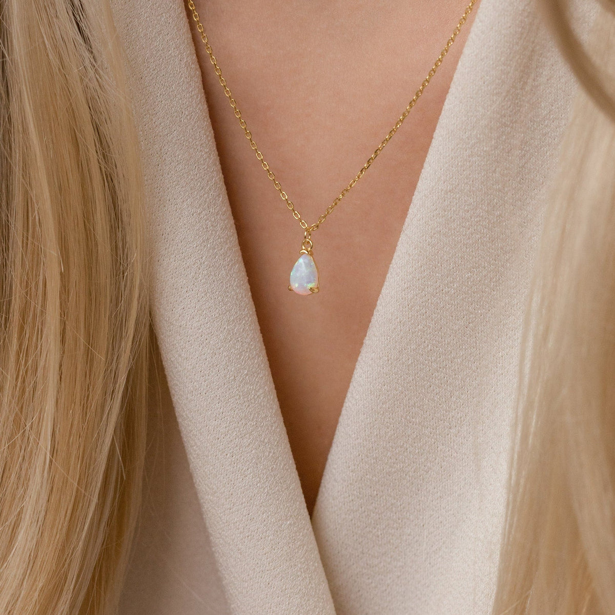 Tabitha opal drop necklace