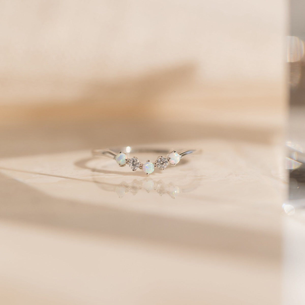 Layla opal diamond ring