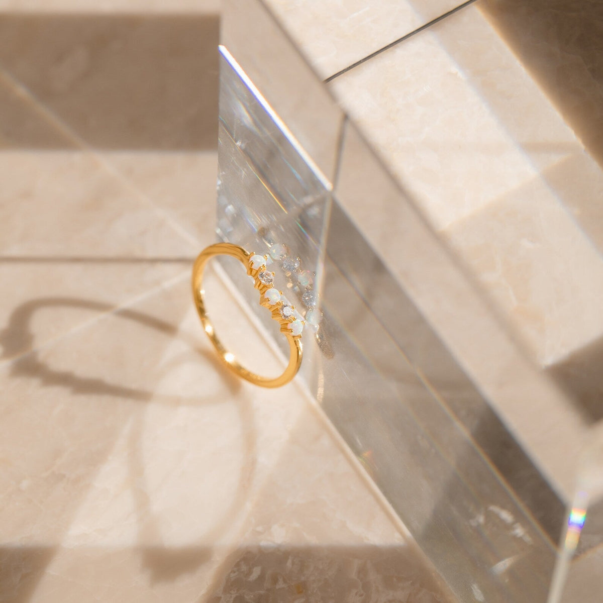 Layla opal diamond ring
