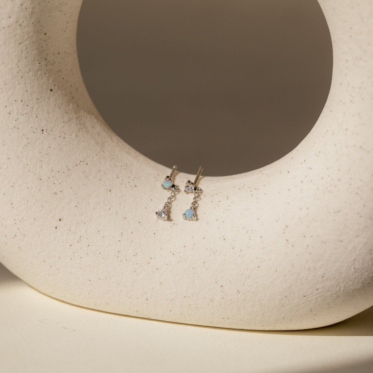 Opal drop studs