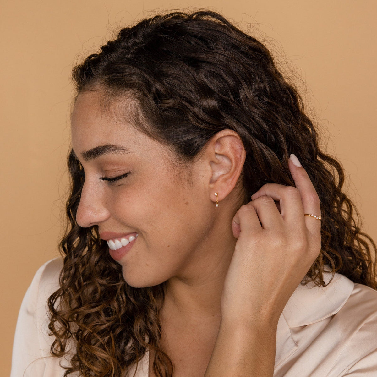 Opal drop studs