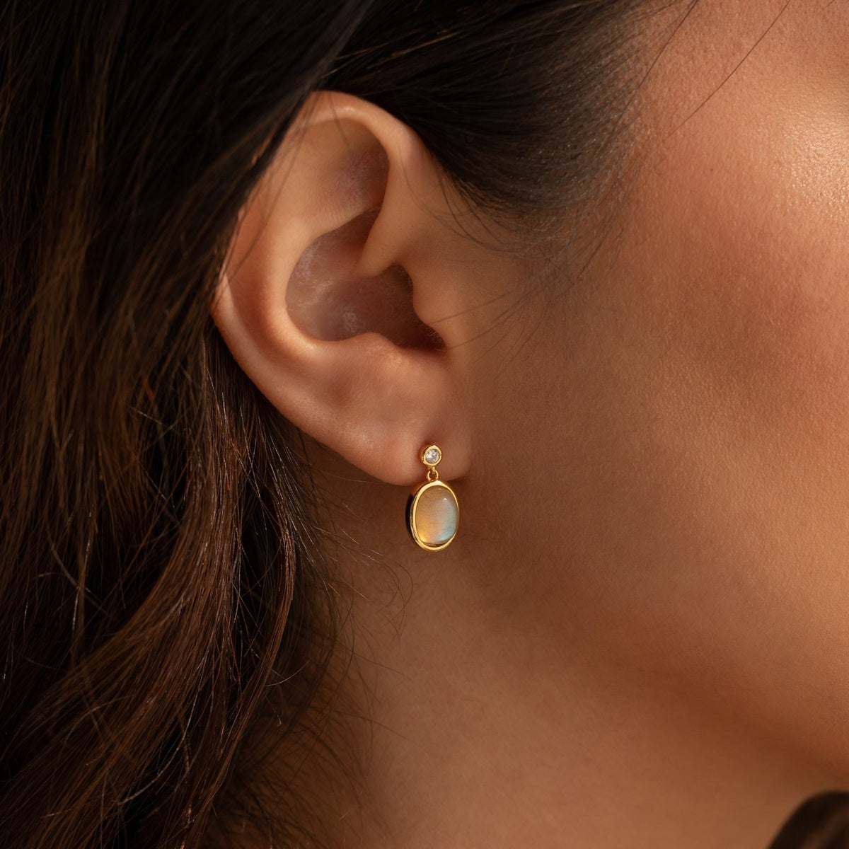 Moonstone drop earrings 1