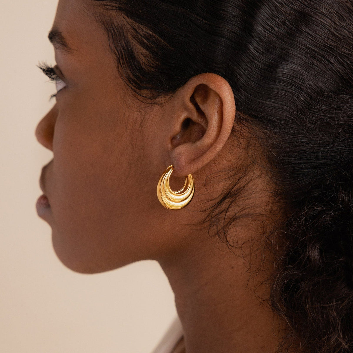 Katrina ribbed hoops