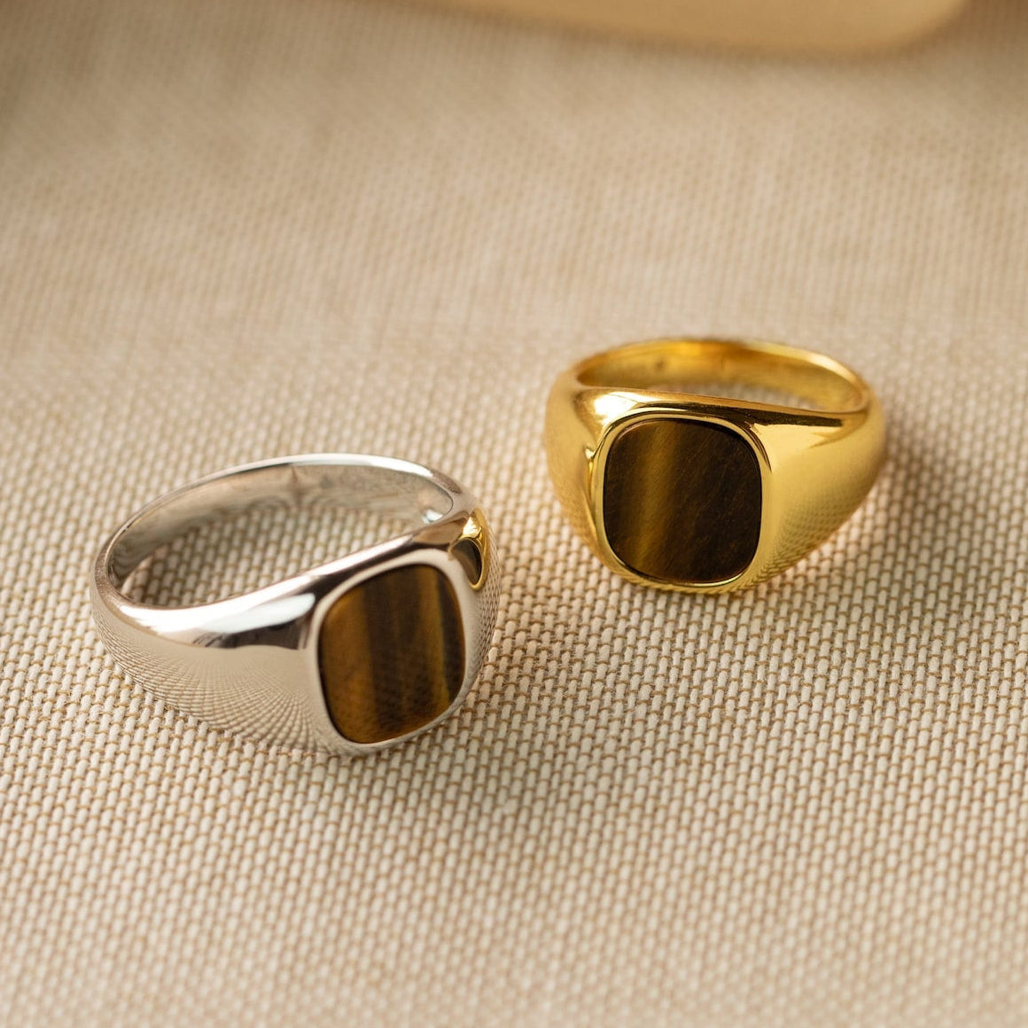 Tigers eye signet ring