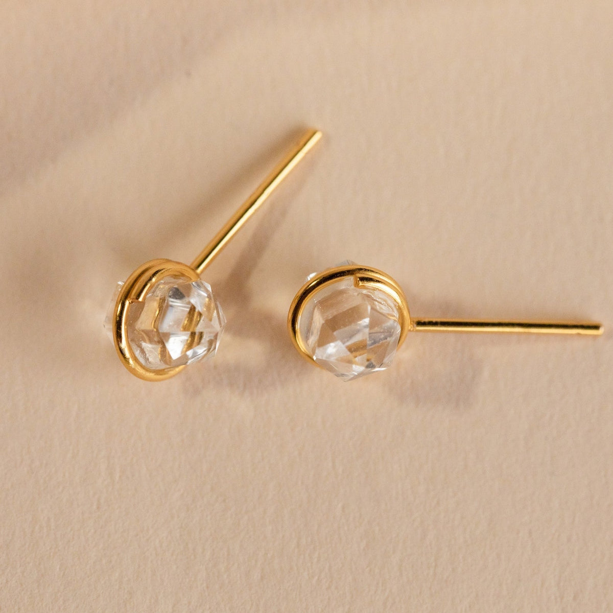 Herkimer diamond studs 1