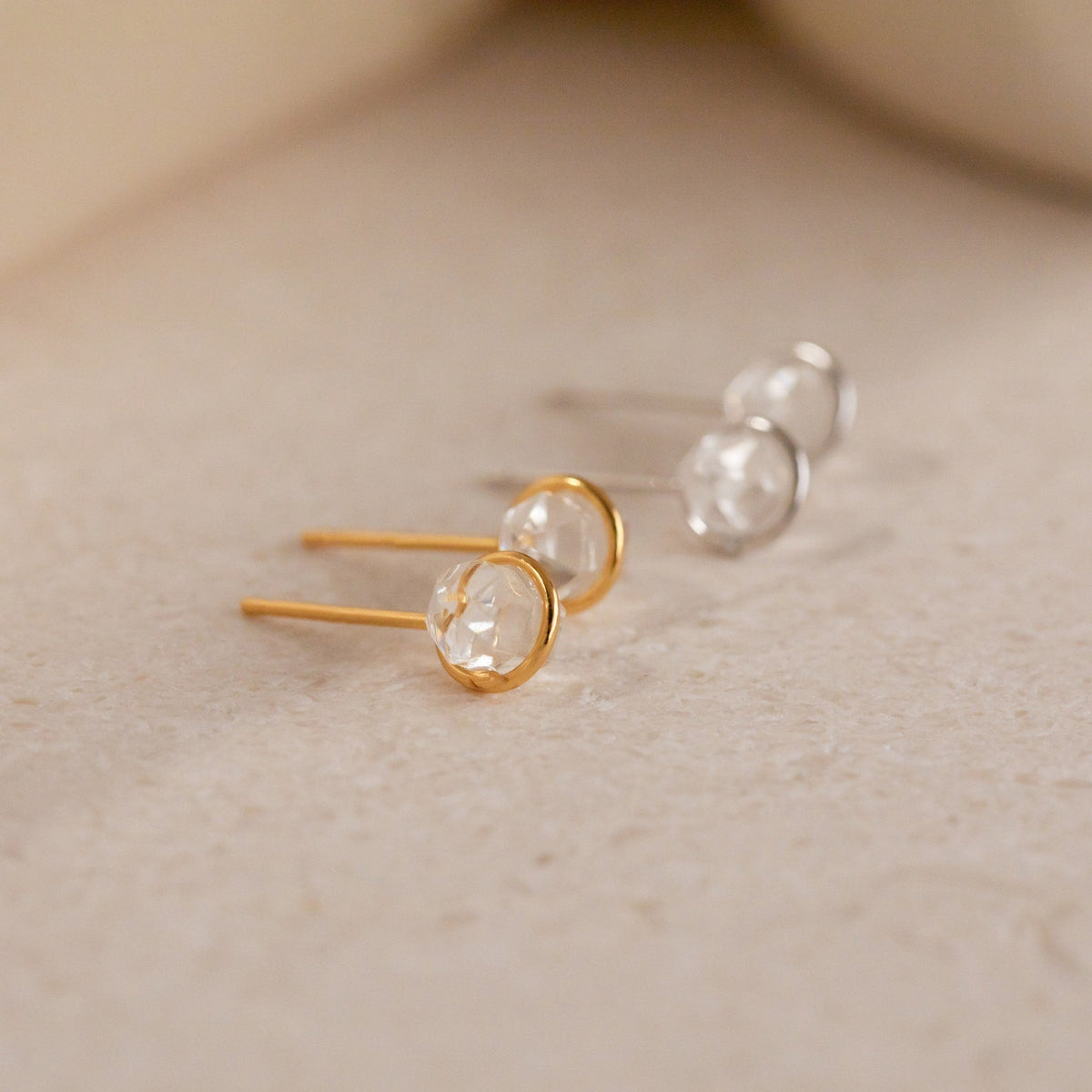 Herkimer diamond studs 4