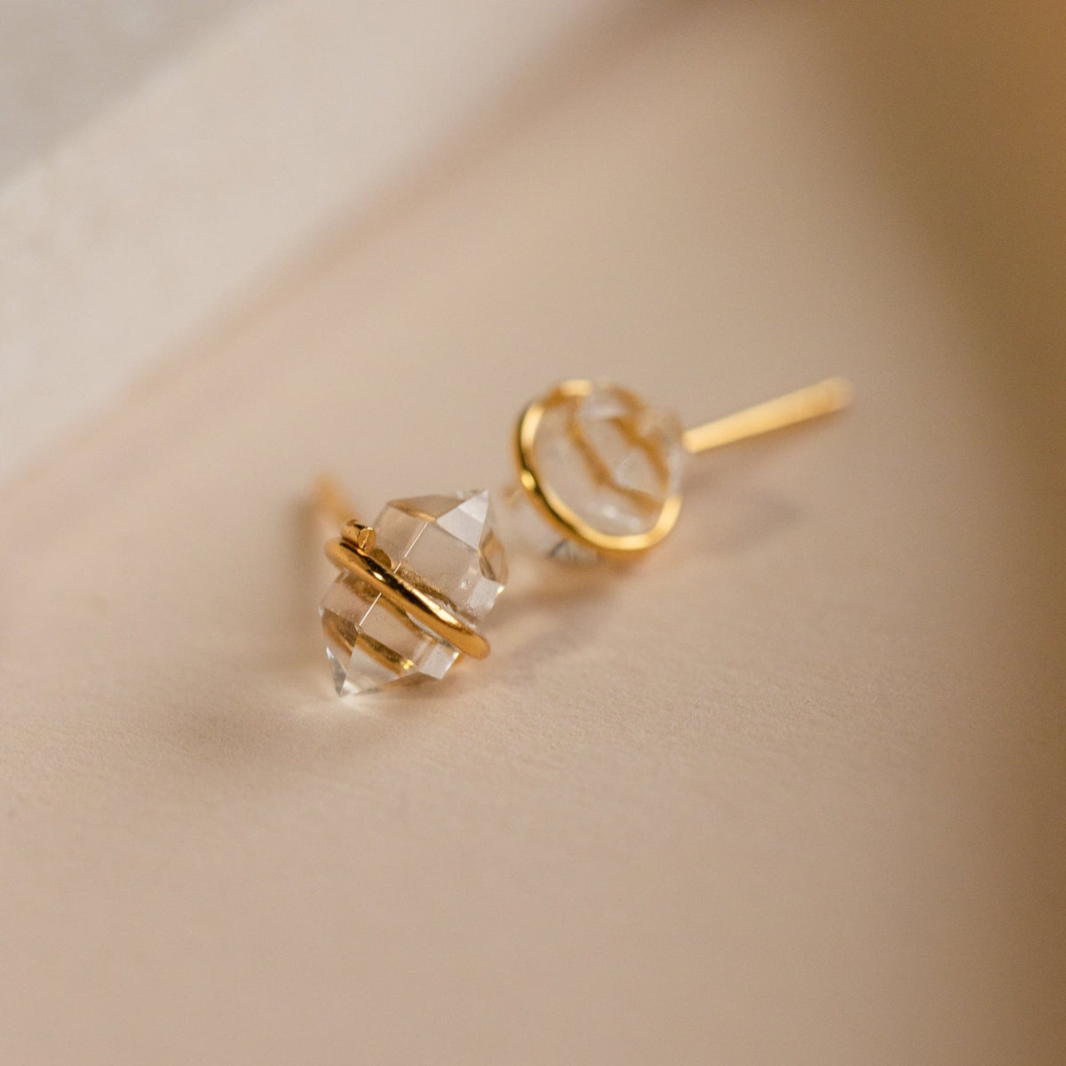 Herkimer diamond studs 2