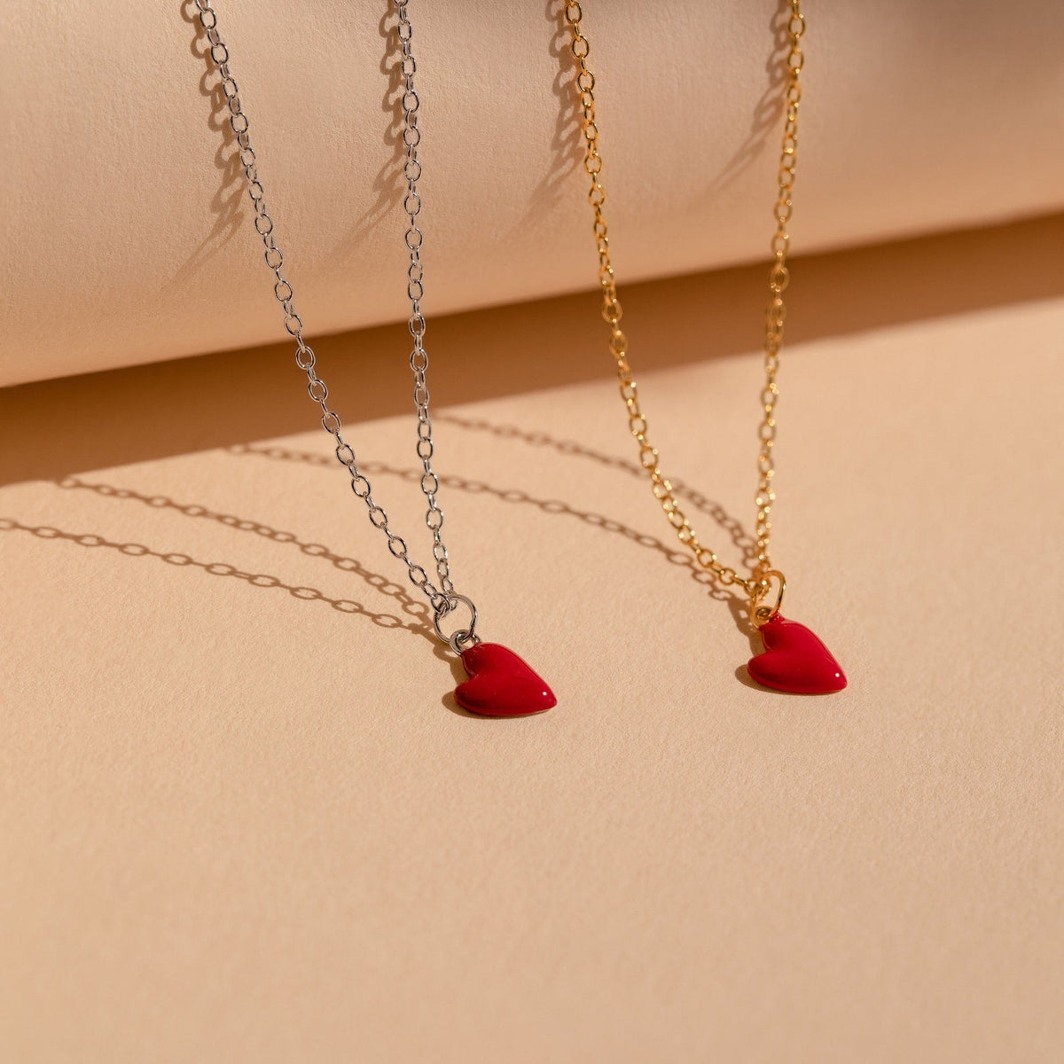 Little red heart necklace