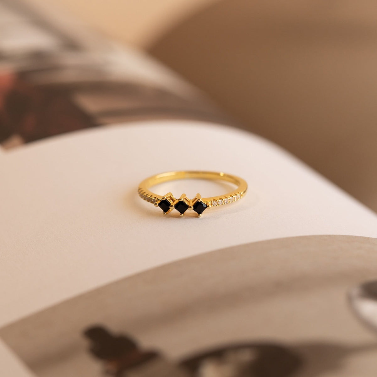 Helena black diamond ring