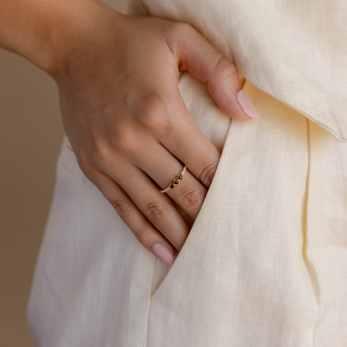 Helena black diamond ring