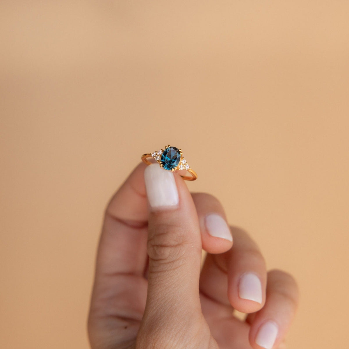 Elizabeth blue topaz ring