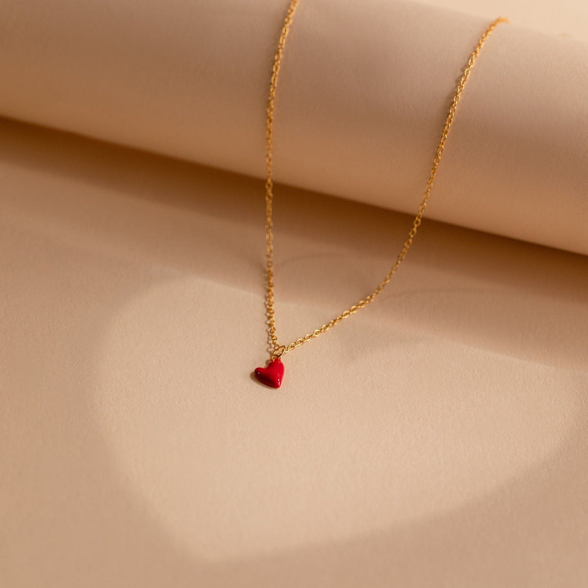 Little red heart necklace