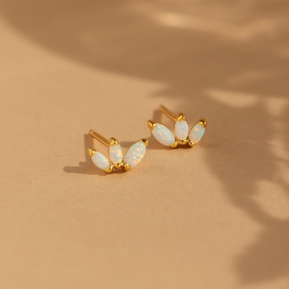 Opal marquise studs