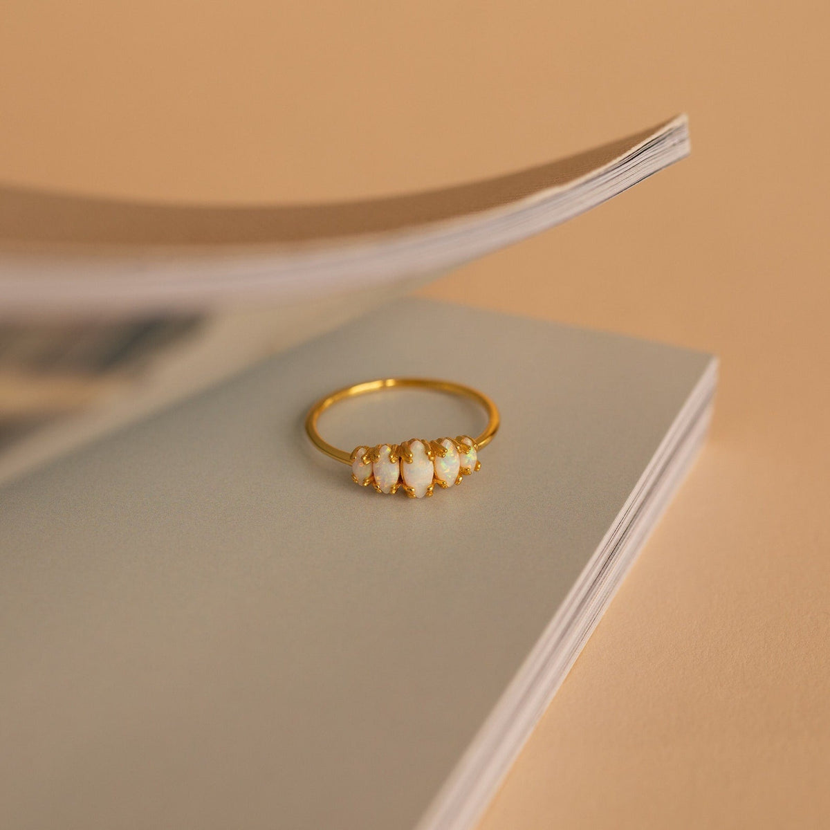 Marquise opal statement ring