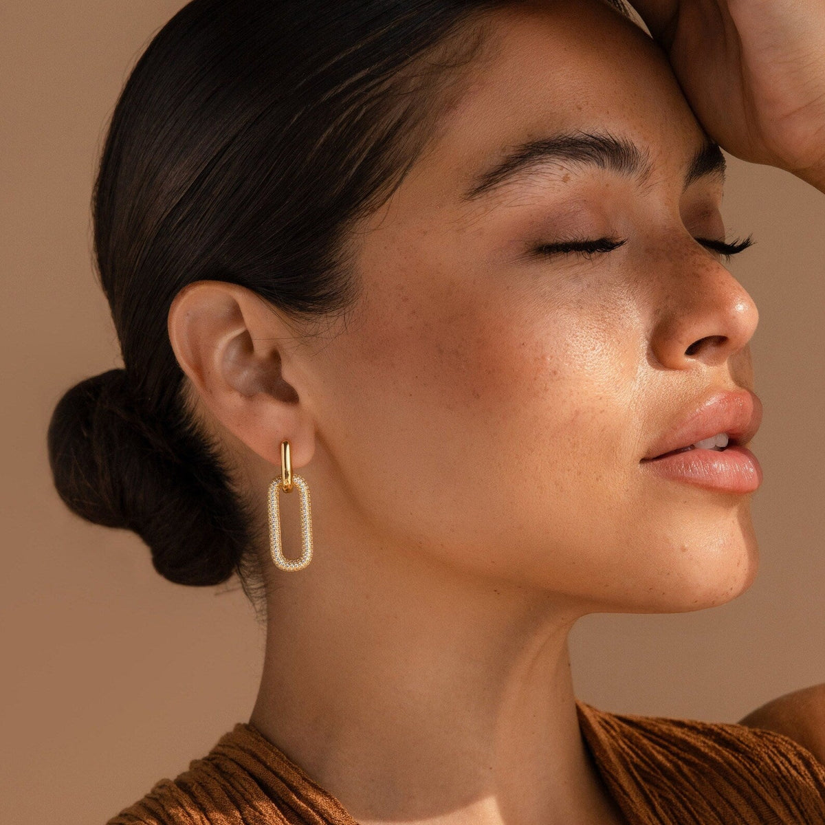 Pave link hoops 2