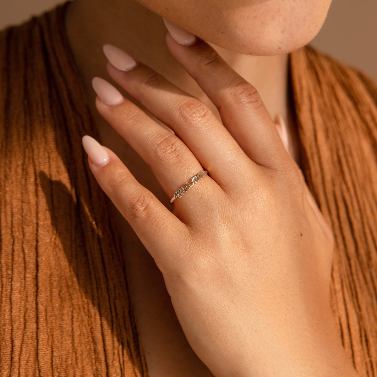 Dainty mama ring