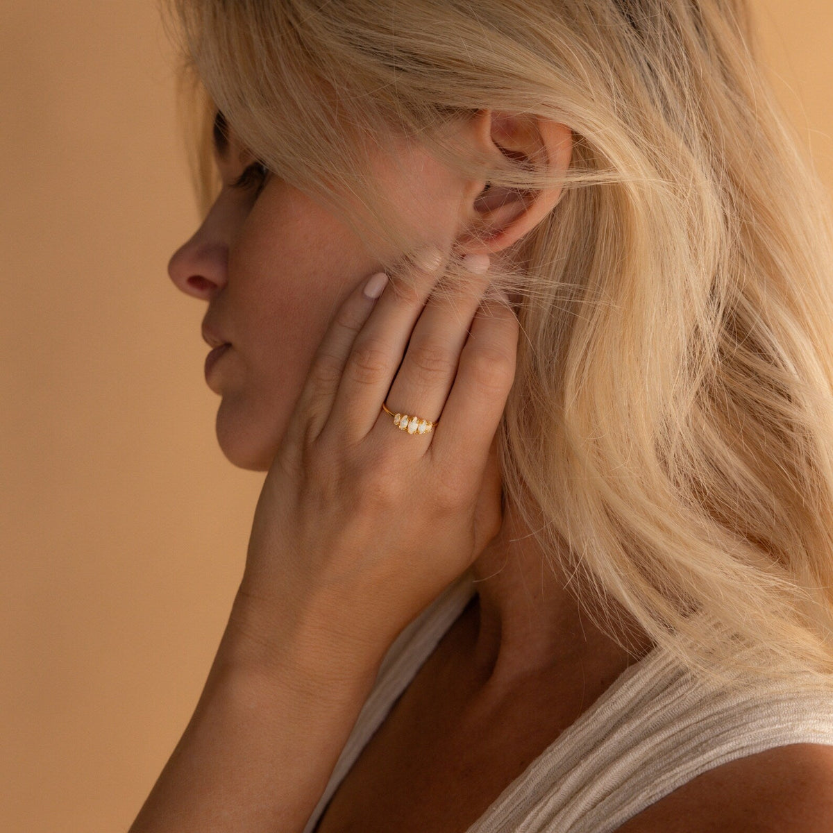 Marquise opal statement ring