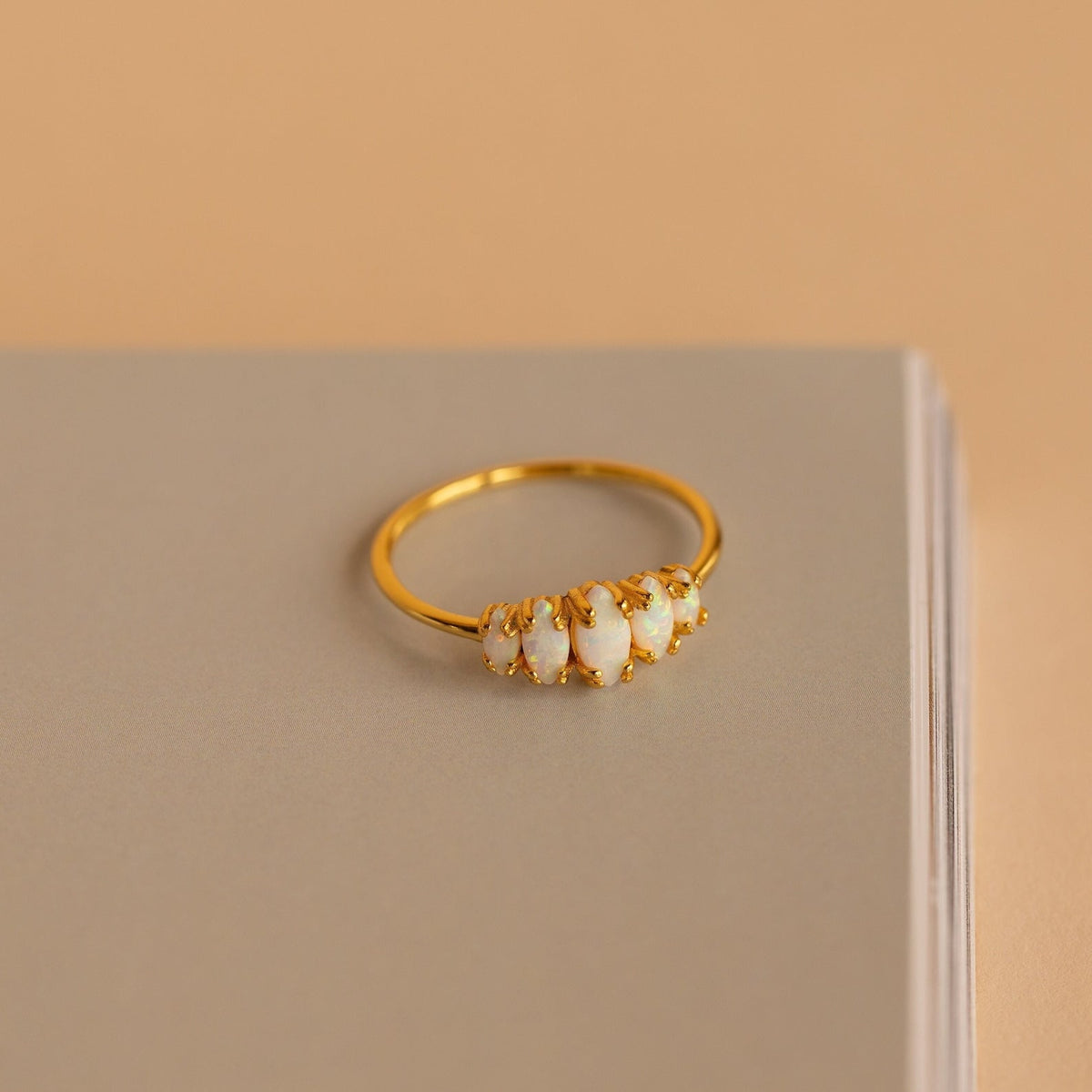 Marquise opal statement ring