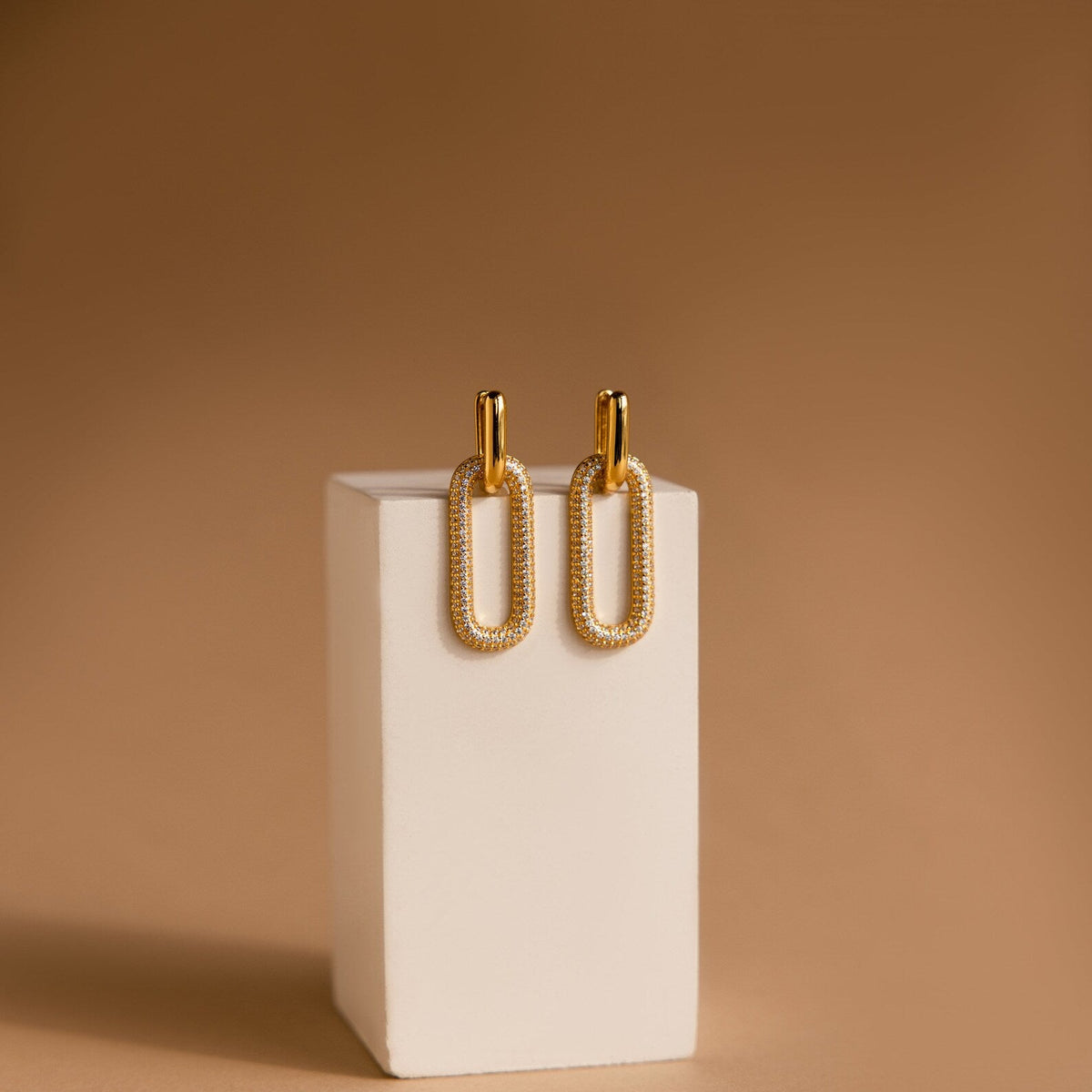 Pave link hoops 3