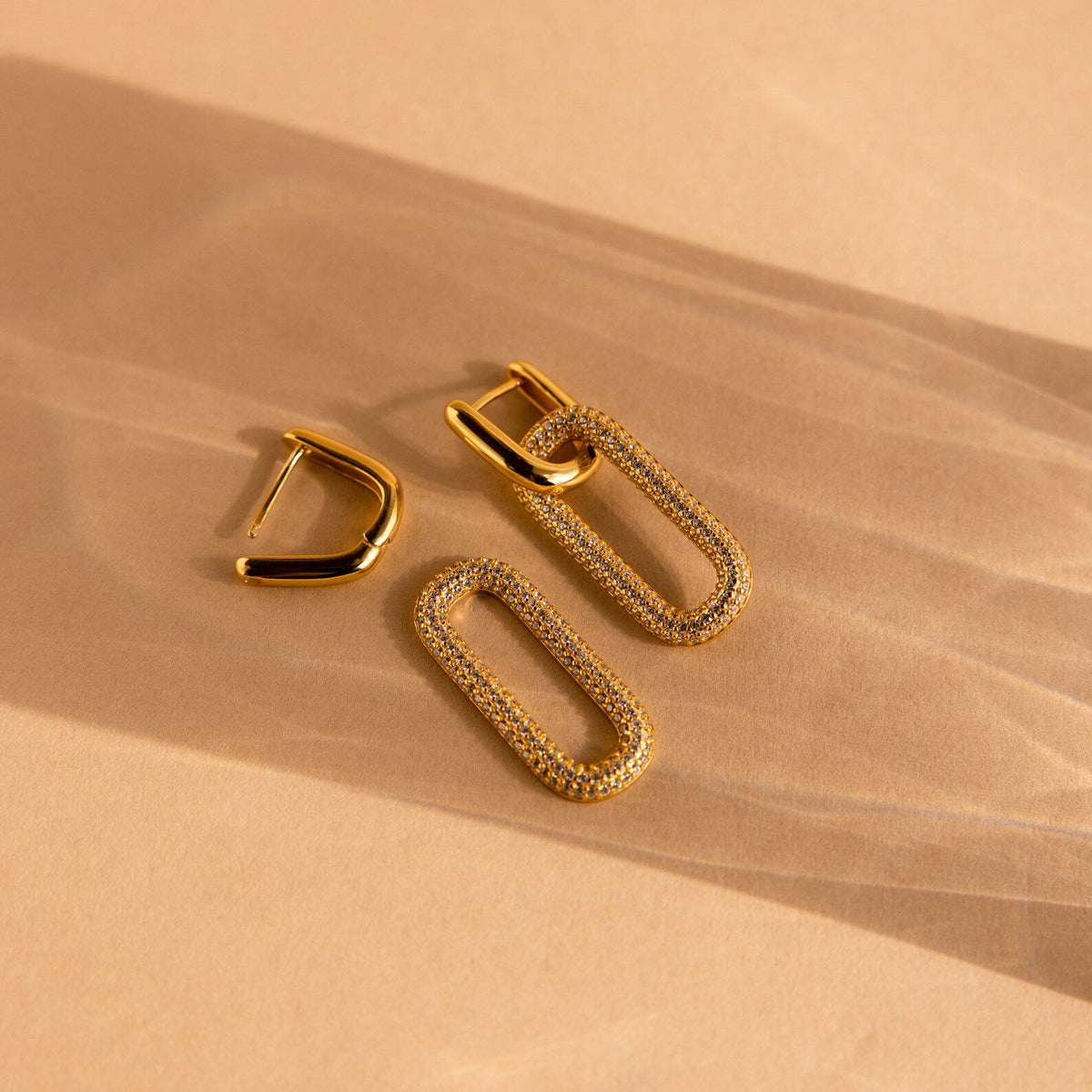 Pave link hoops 1