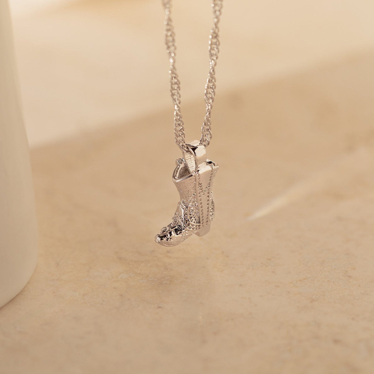 Cowboy boot necklace