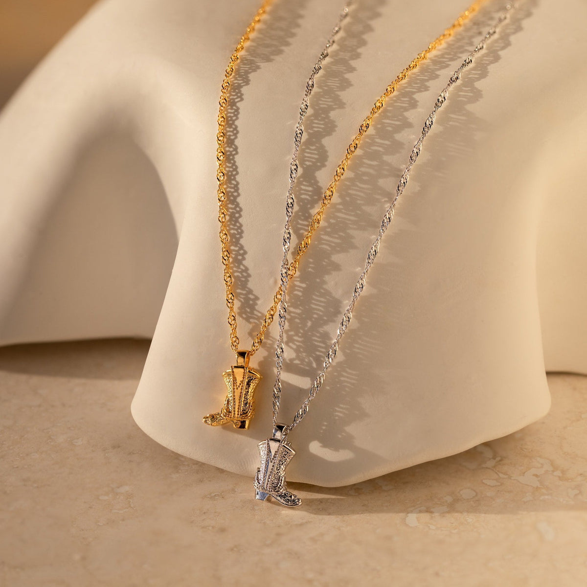 Cowboy boot necklace
