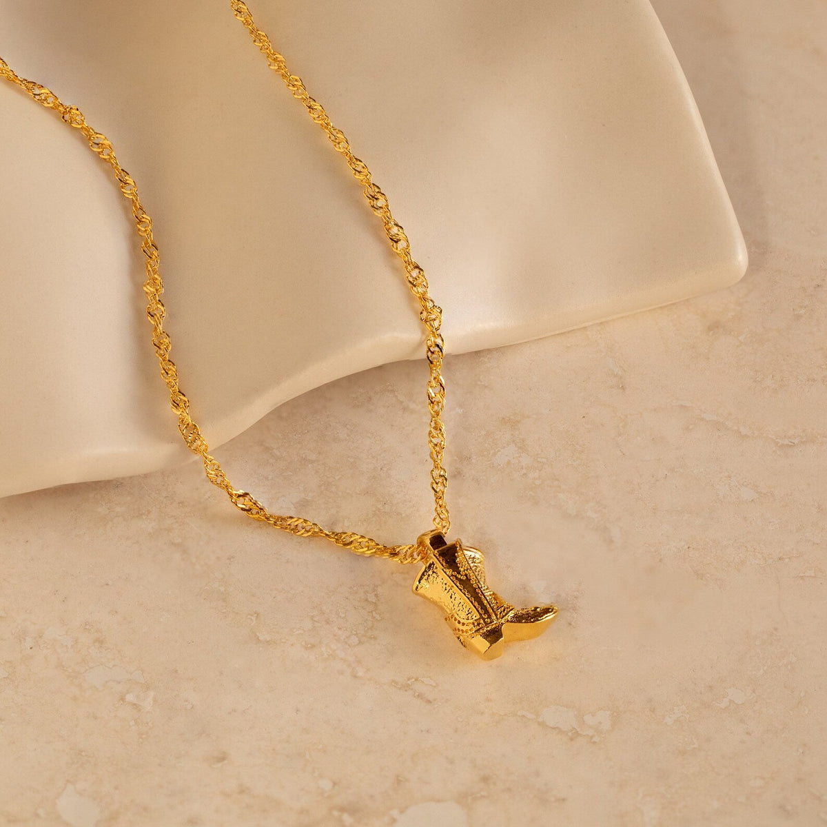 Cowboy boot necklace