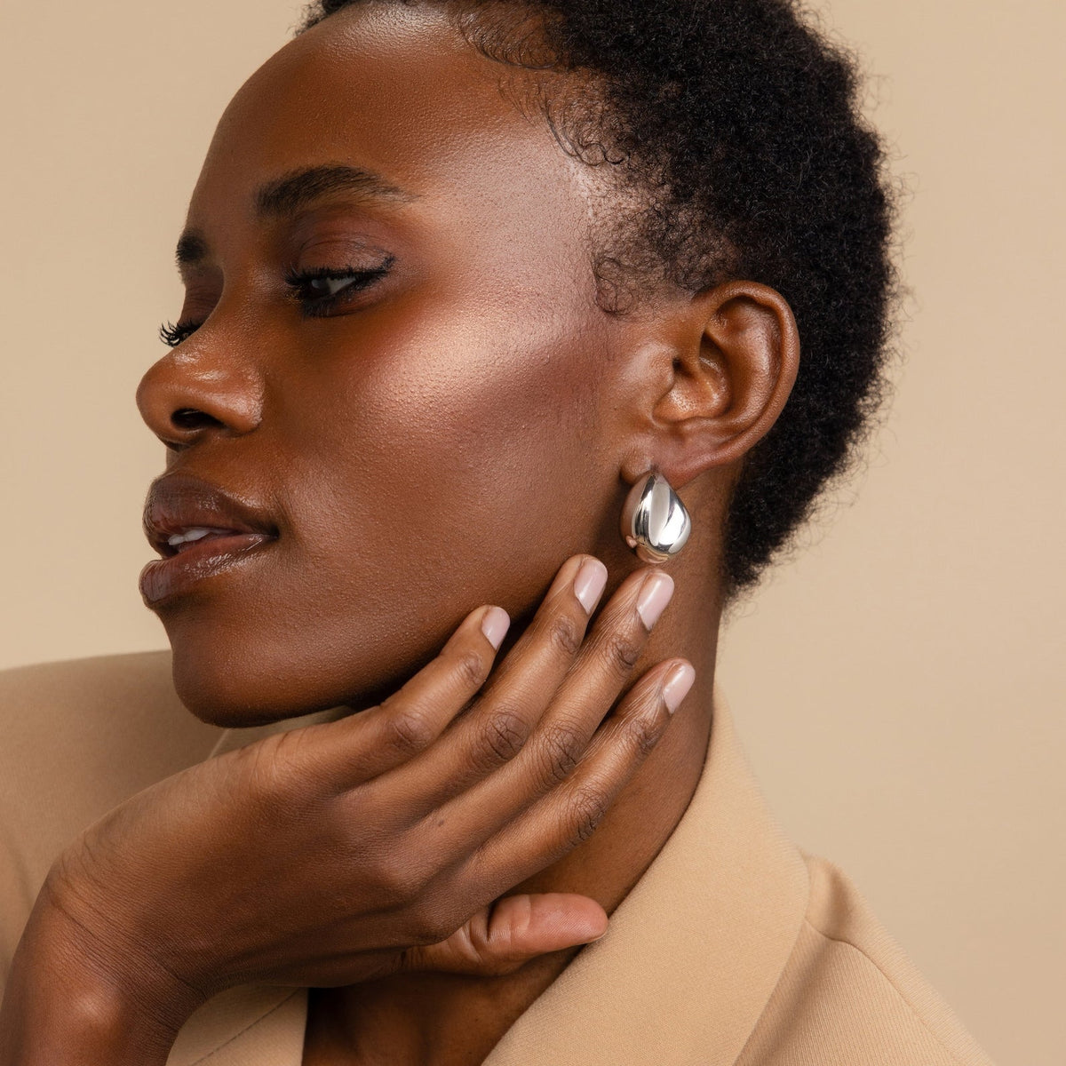 Bold teardrop studs
