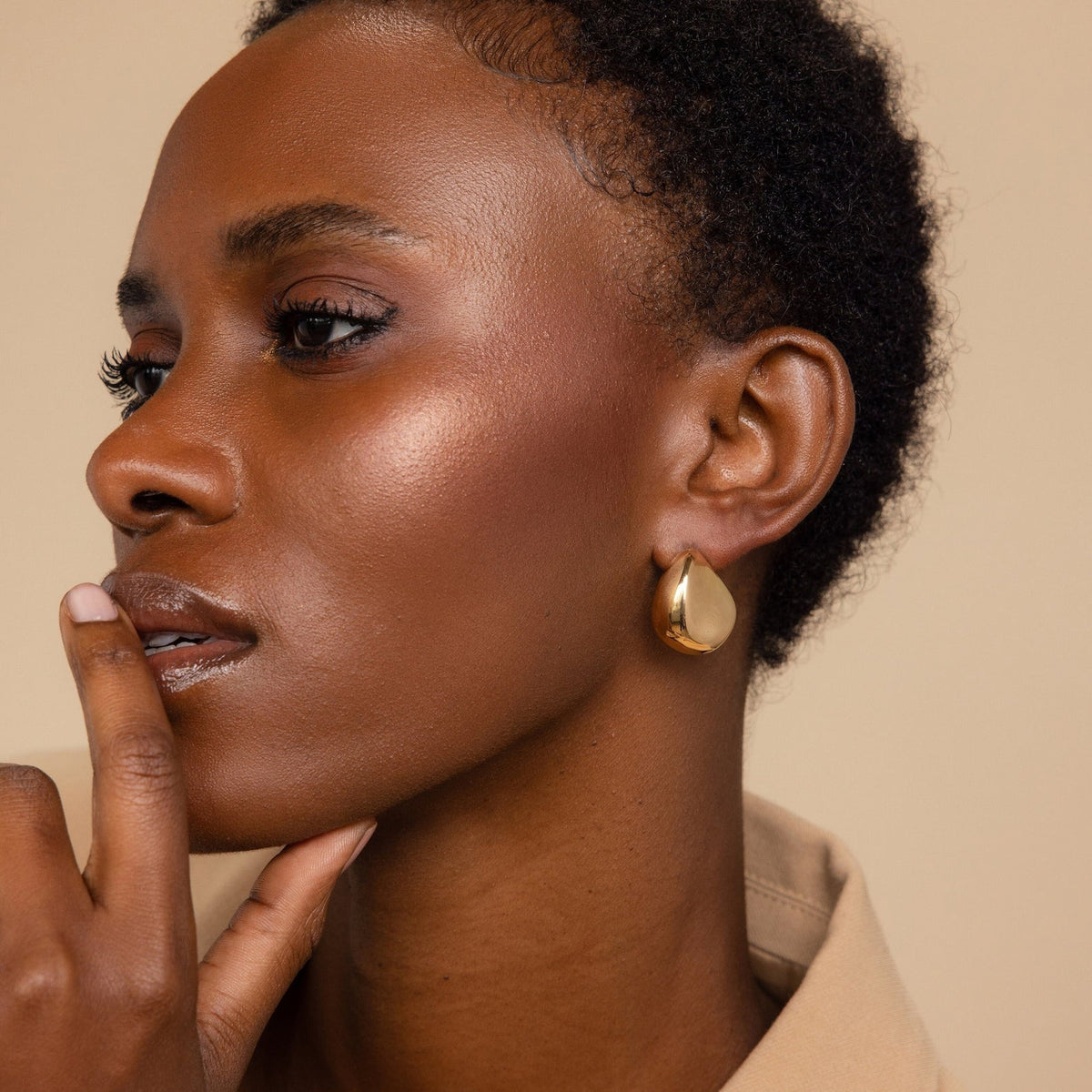 Bold teardrop studs