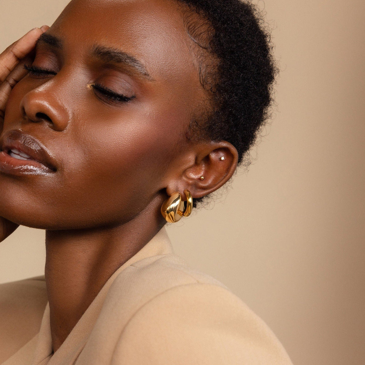 Bold teardrop studs