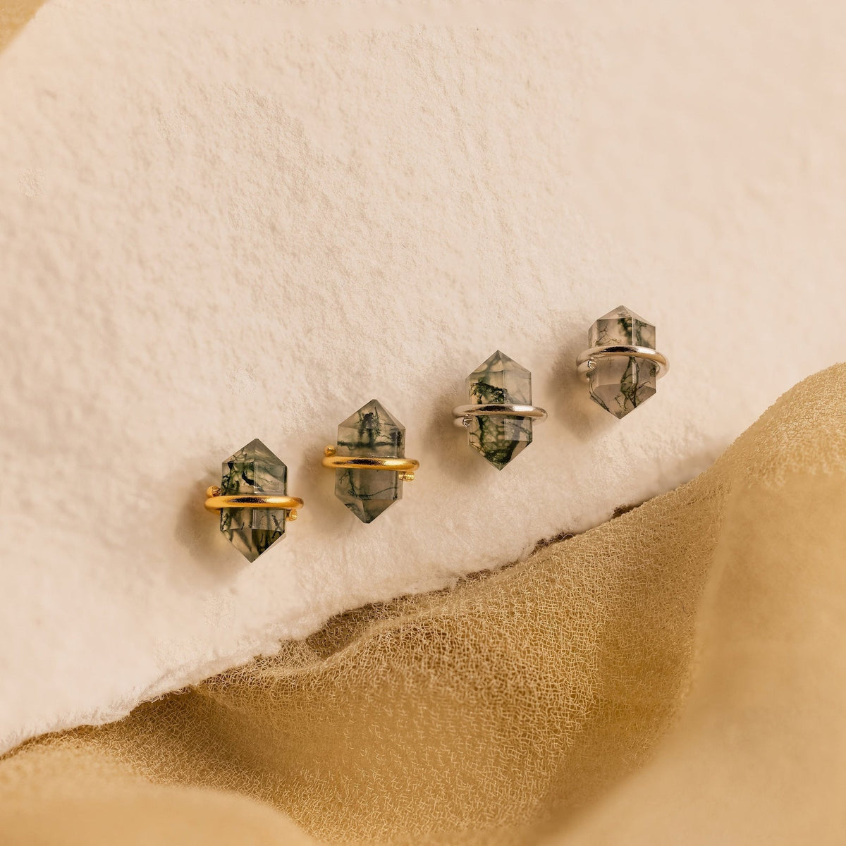 Herkimer agate studs