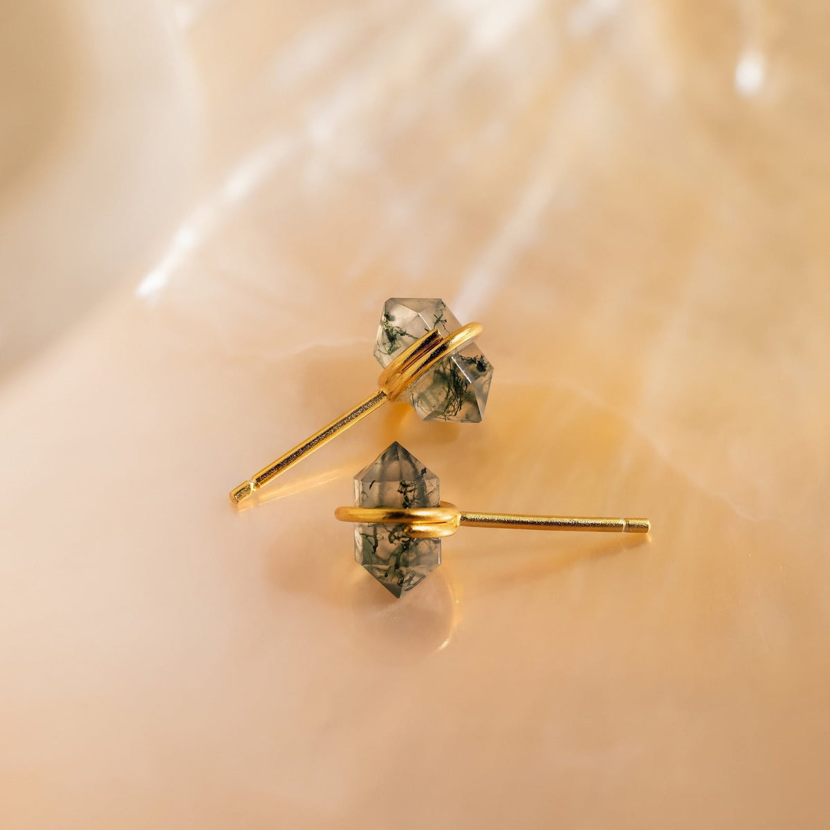Herkimer agate studs