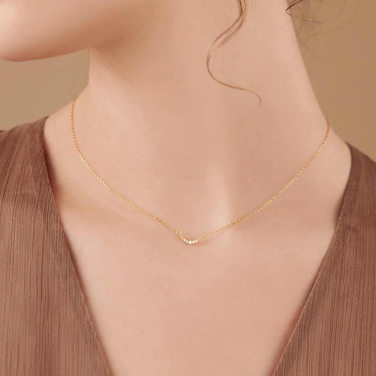 Lucia pave necklace