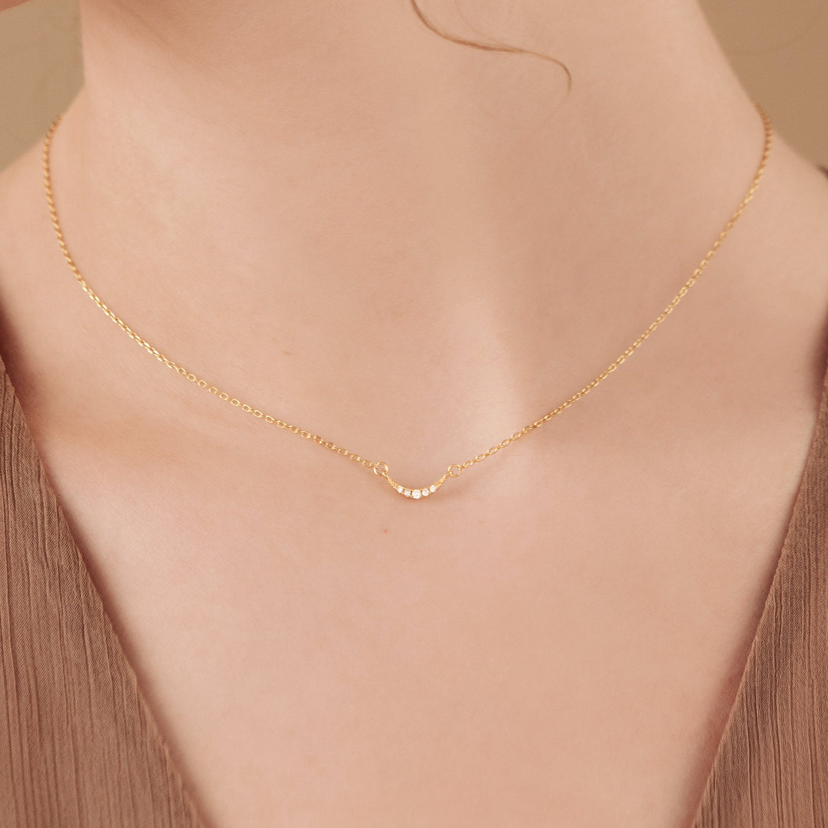 Lucia pave necklace