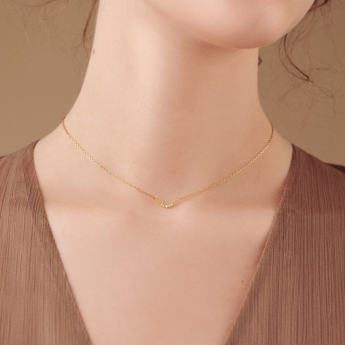 Lucia pave necklace