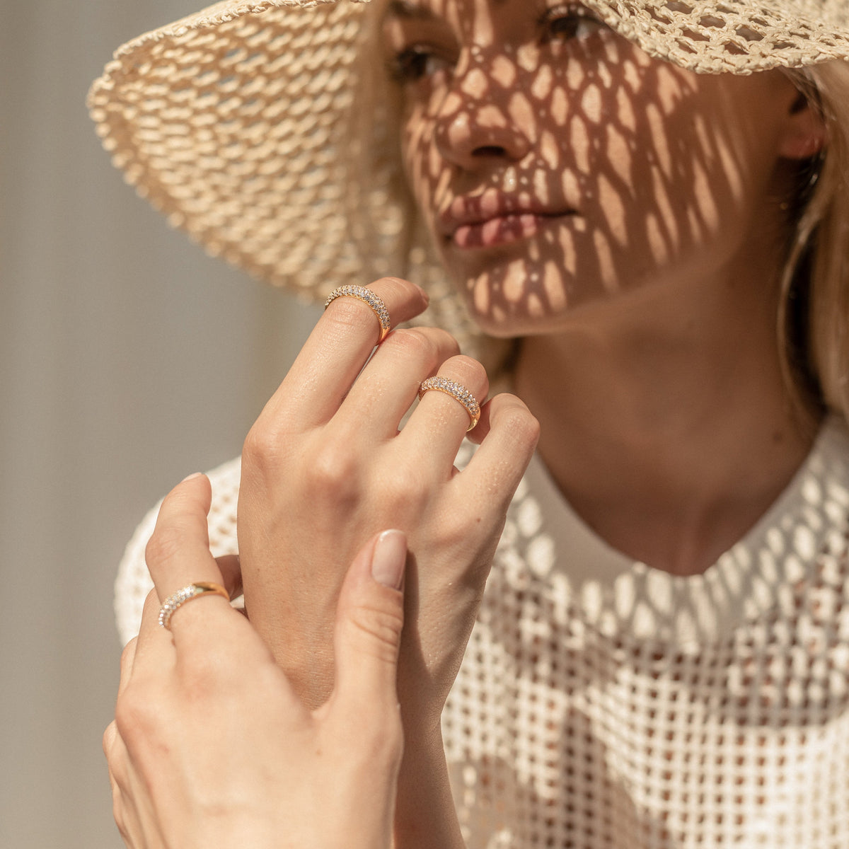 Pave dome ring