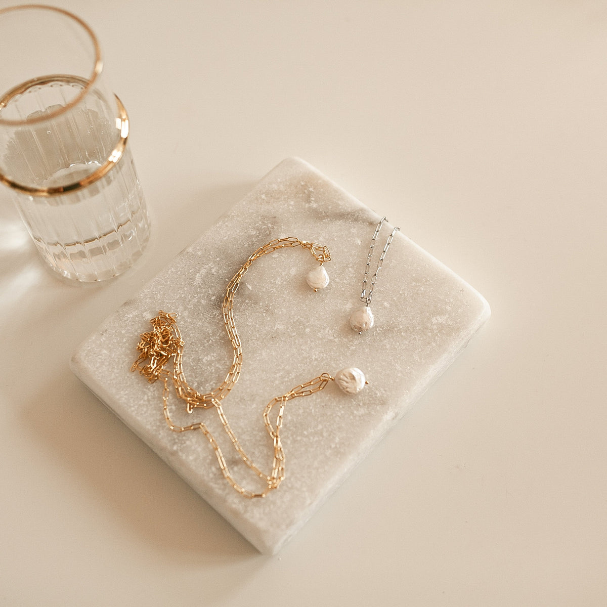 Baroque pearl necklace