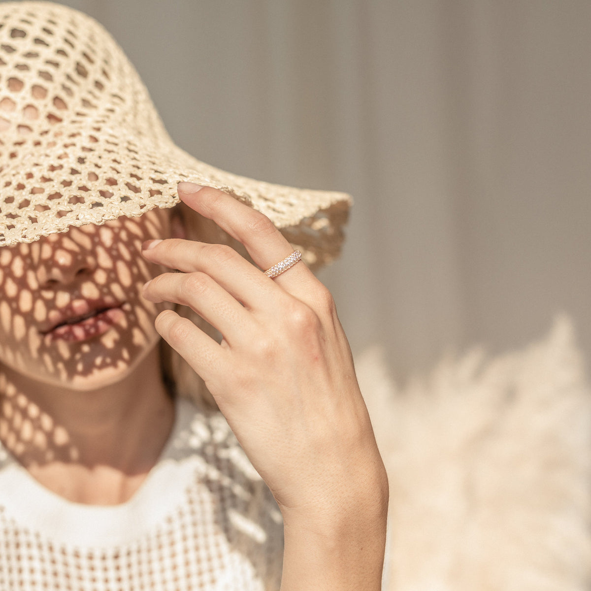 Pave dome ring