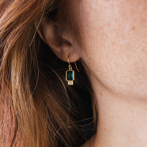 Emerald drop earrings
