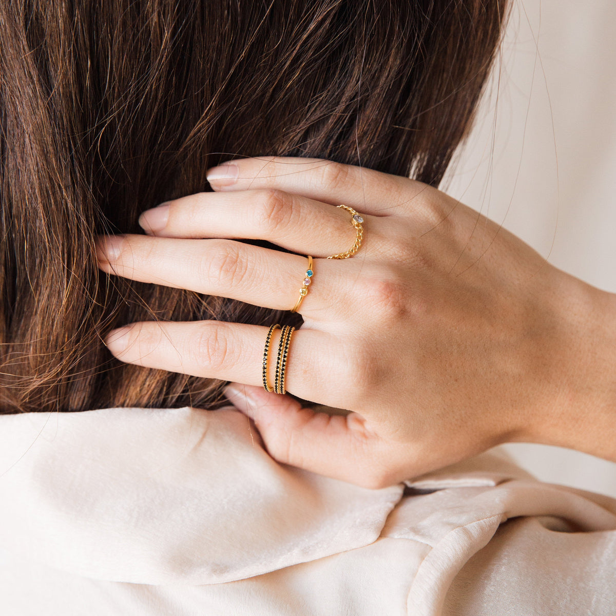 Amber eternity ring