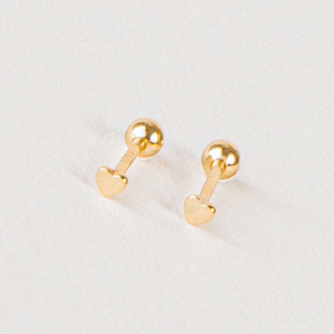 Tiny heart flat back studs