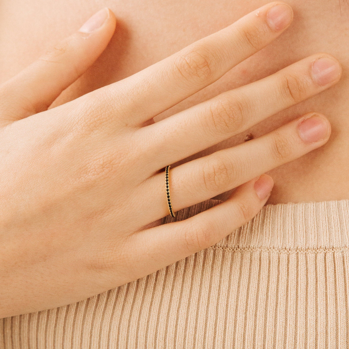 Amber eternity ring
