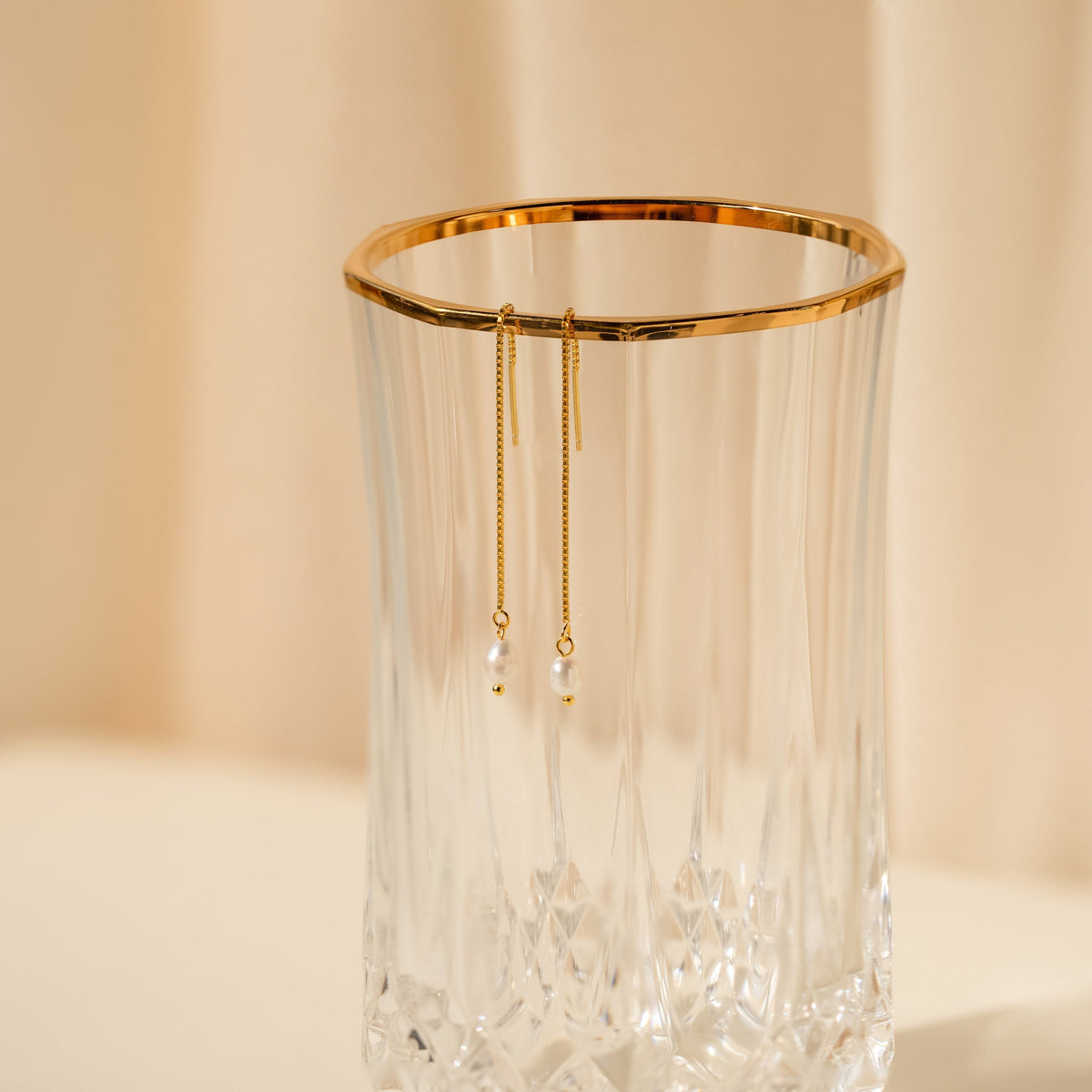 Pearl threader earrings